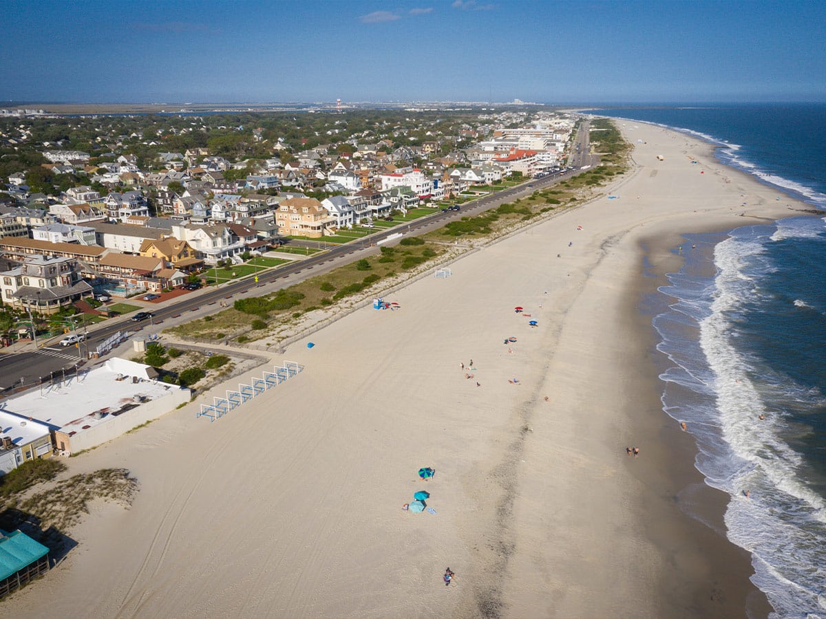 Aerial of Cape May New Jersey